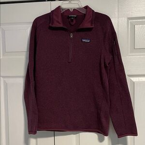 Patagonia Deep Burgundy  Quarter Zip Sweater